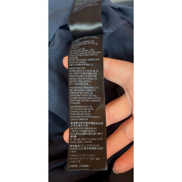 SOLD * Balenciaga Crypto BB Logo Hoodie Washed Blue Unisex Size L - Picture 10 of 10